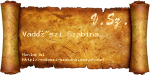 Vadászi Szabina névjegykártya