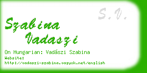 szabina vadaszi business card