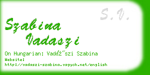 szabina vadaszi business card